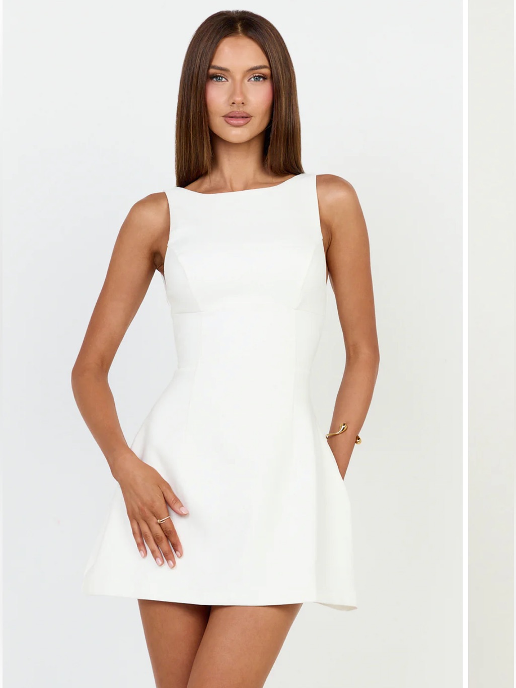 Showpo White Sleeveless Mini Dress - Clean A-Line